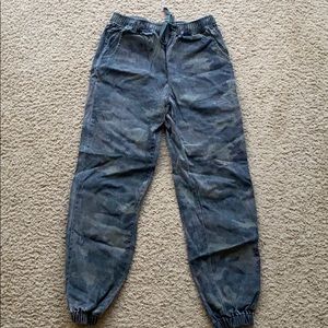 Washed Canvas Camo Jogger Pants